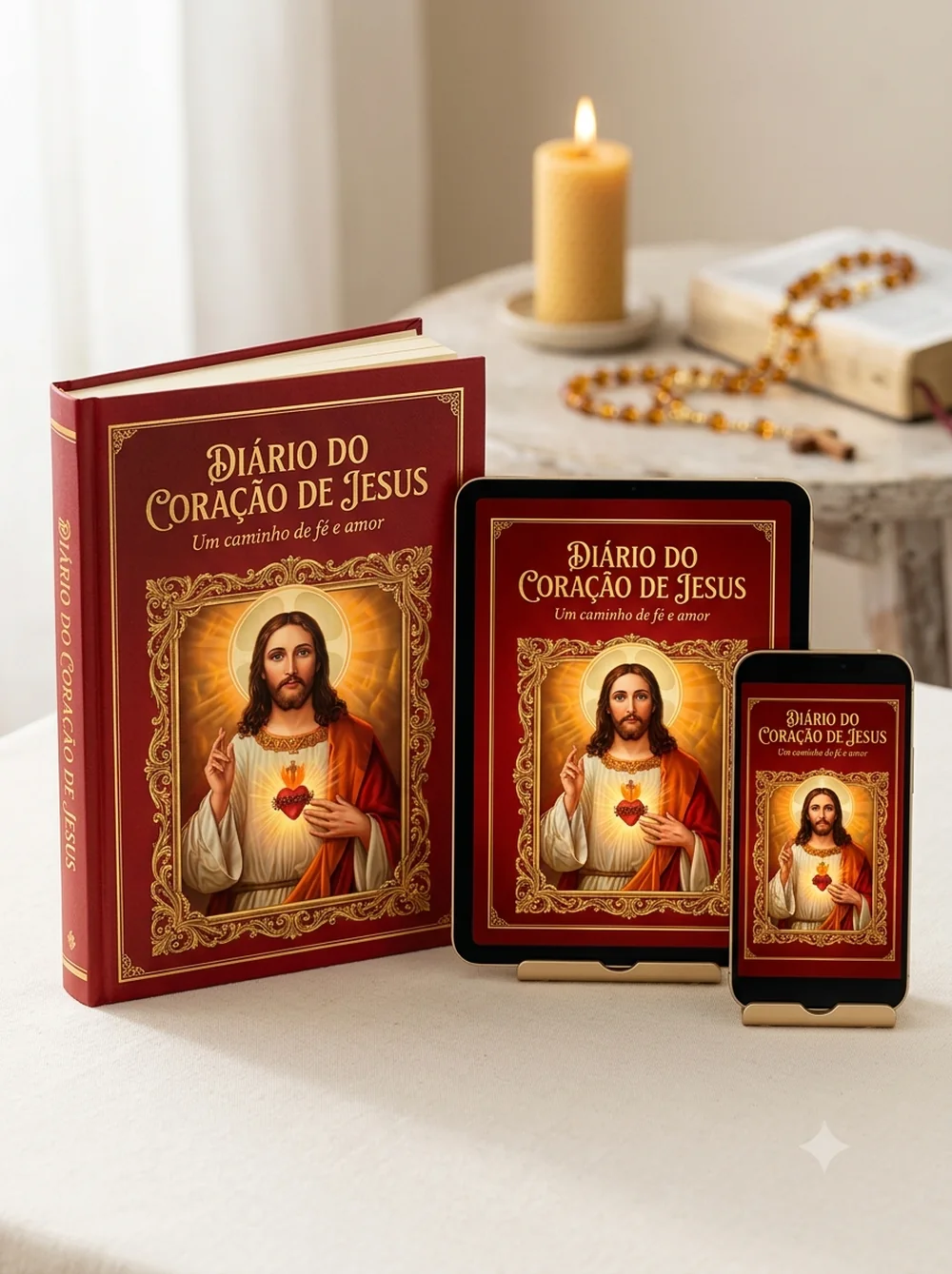 Mockup Diário do Coração de Jesus